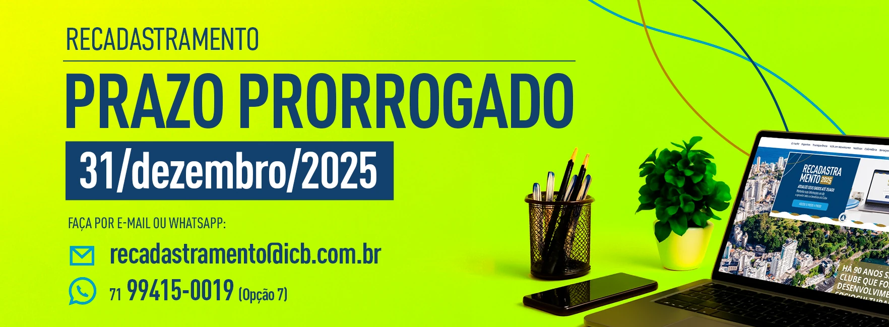 RECADASTRAMENTO YCB terceira etapa