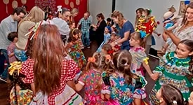 Arrasta-pé fez a alegria da garotada, no sábado, 18