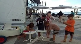 Gigante foi o nome escolhido para o Optmist 04 da Escola de Vela