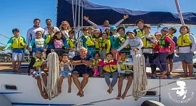 Visita da Escola de Vela ao Kat da Família Schurmann