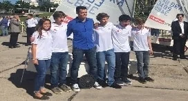 Atleta do YCB na apresentação da nova sede da Confederação Brasileira de Vela