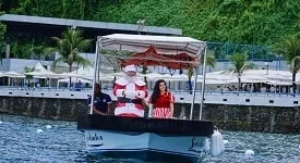 Primeira visita do papai noel ao Yacht Clube da Bahia