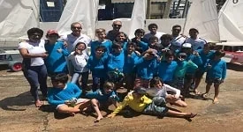 Nova turma da Escola de Vela em ação