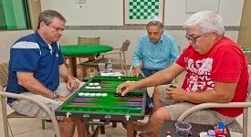 Torneio de Gamão na programação de aniversário