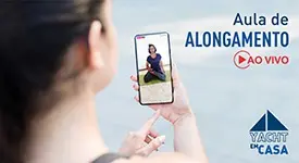 Amanhã no Yacht Em Casa tem aula de Alongamento