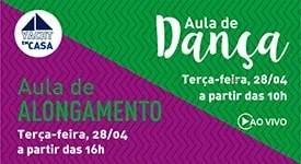 Amanhã tem aula de Dança e Alongamento no Yacht em Casa!