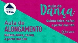 Participe das aulas de Dança e Alongamento no #YachtEmCasa