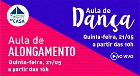 Aulas de dança e alongamento no #YachtEmCasa desta quinta (21)